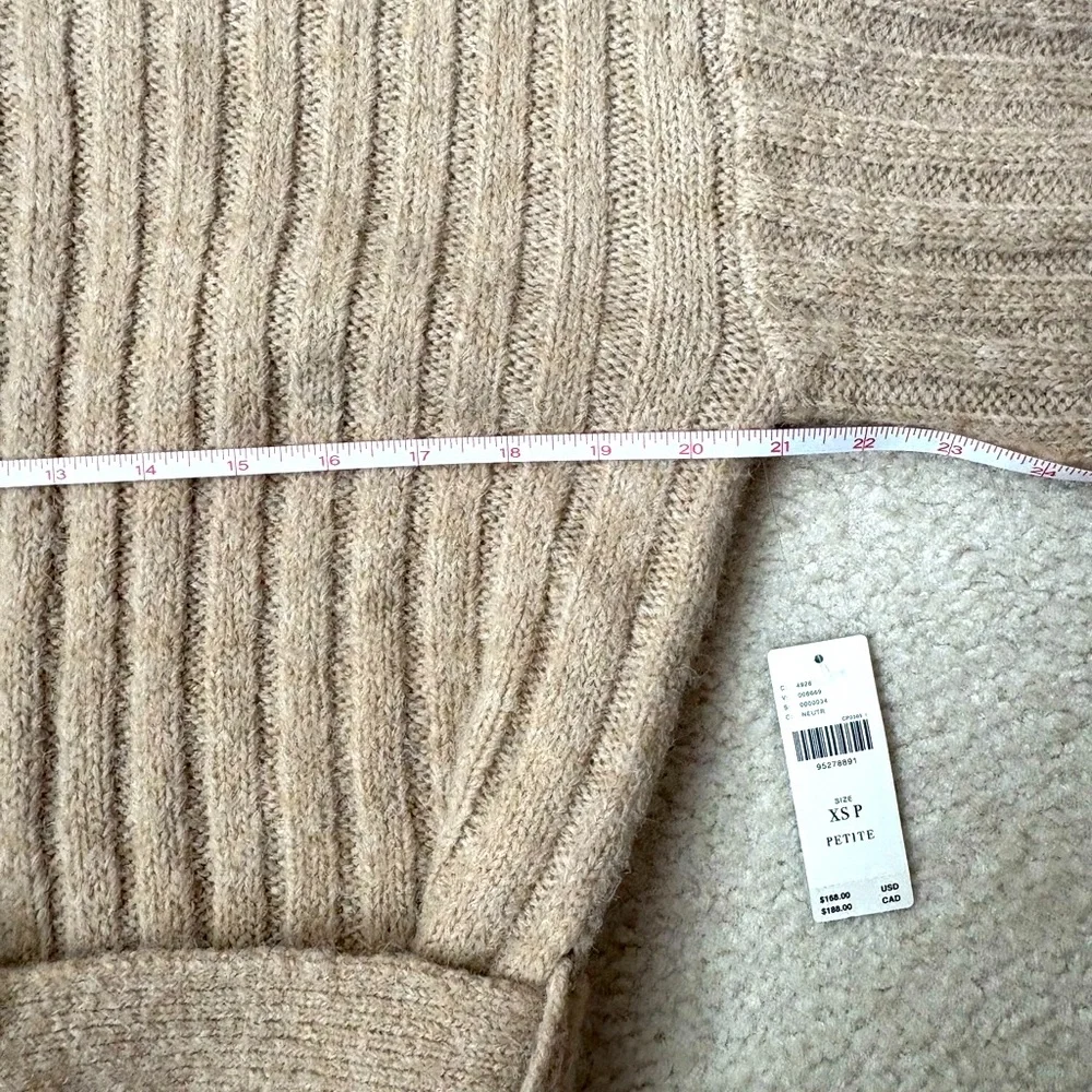 Anthropologie Long sleeve oversized turtleneck belted sweater midi dress, sz XSP - Picture 5 of 13